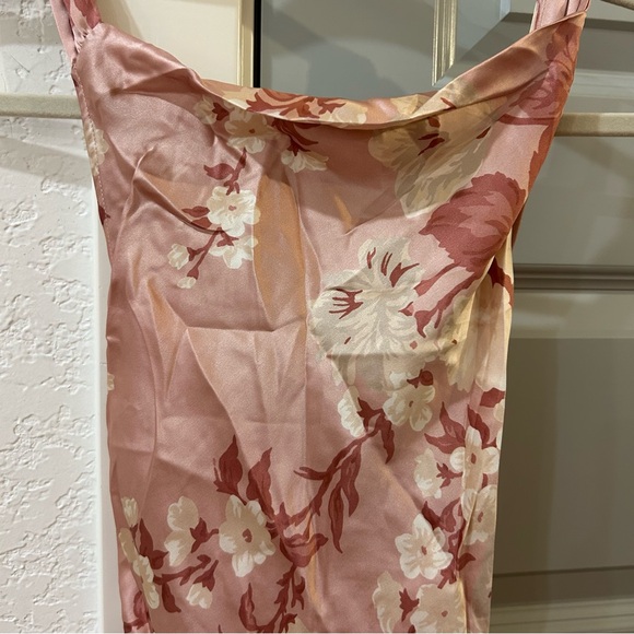 NWT Reformation Casette Silk Midi Dress Bellini Floral Pink - Picture 3 of 7